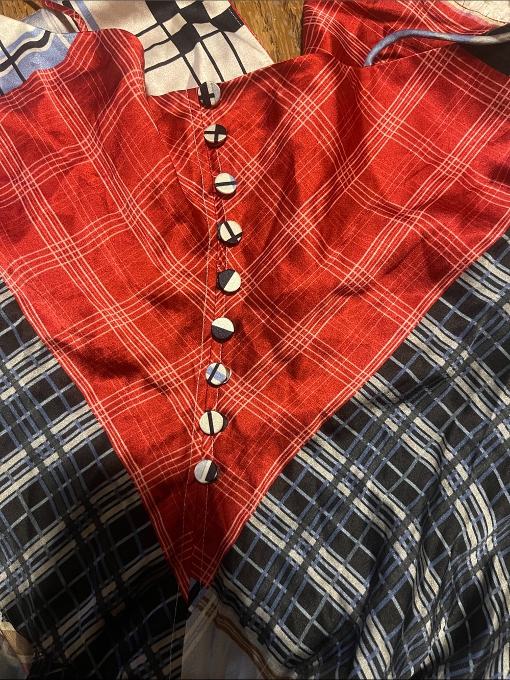 Ganni Plaid Slip Maxi Dress - Picture 6 of 10